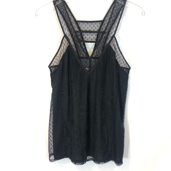 Urban Outfitters Tops - KIMCHI BLUE (UO) BLACK LACE TANK TOP SIZE SMALL